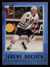 Jeremy Roenick 1992-93 Ultra Performance Highlights #10 HOF Chicago Blackhawks