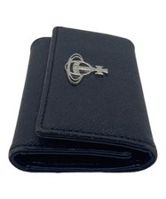 Vivienne Westwood Black Key Case Italy Authentic Leather Wallet Accessory