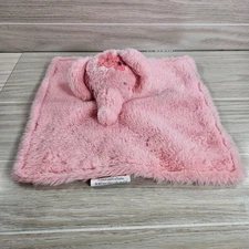 Parents Choice Pink Elephant Lovey Plush Floral Satin Baby Blanket Stuffed
