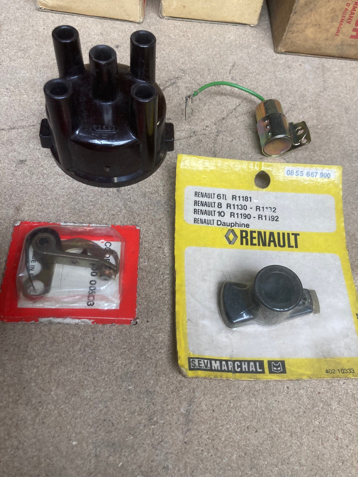 Allumeur Renault R8 R10 R6 Dauphine tête rotor contacts condensateur Marchal 12V