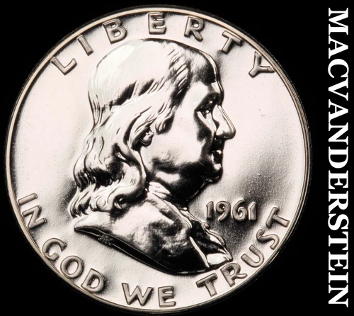 1961 Silver Franklin Half Dollar - Choice Gem Proof  Lustrous  #G7013