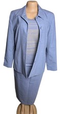 Vtg Pendleton Wool 2 Piece Suit Set Blazer Skirt W/Silk Blend Top Women 12, L