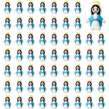 100 Pcs Little Virgin Mary Figurines Miniature Virgin Mary Doll to Hide and S...