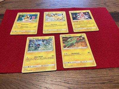 5x Pokémon Karten Morpeko / Electrike/ Sheinux / Rotom / Pikachu