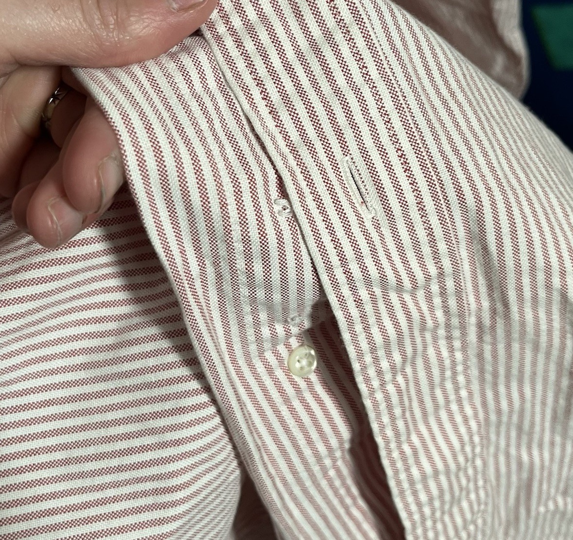 Brooks Brothers University Striped Oxford Button Down Shirt 18-35 OCBD USA Made thumbnail 6