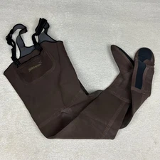Simms Neoprene Chest Waders Stockingfoot Brown Bib Overalls Fly Fishing USA