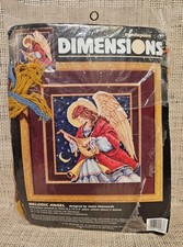 Dimensions Christmas Melodic Angel Needlepoint Pillow or Framed Kit 1995