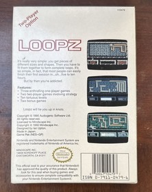 Loopz NES Nintendo Complete CIB Authentic! Very Good Condition! NICE!