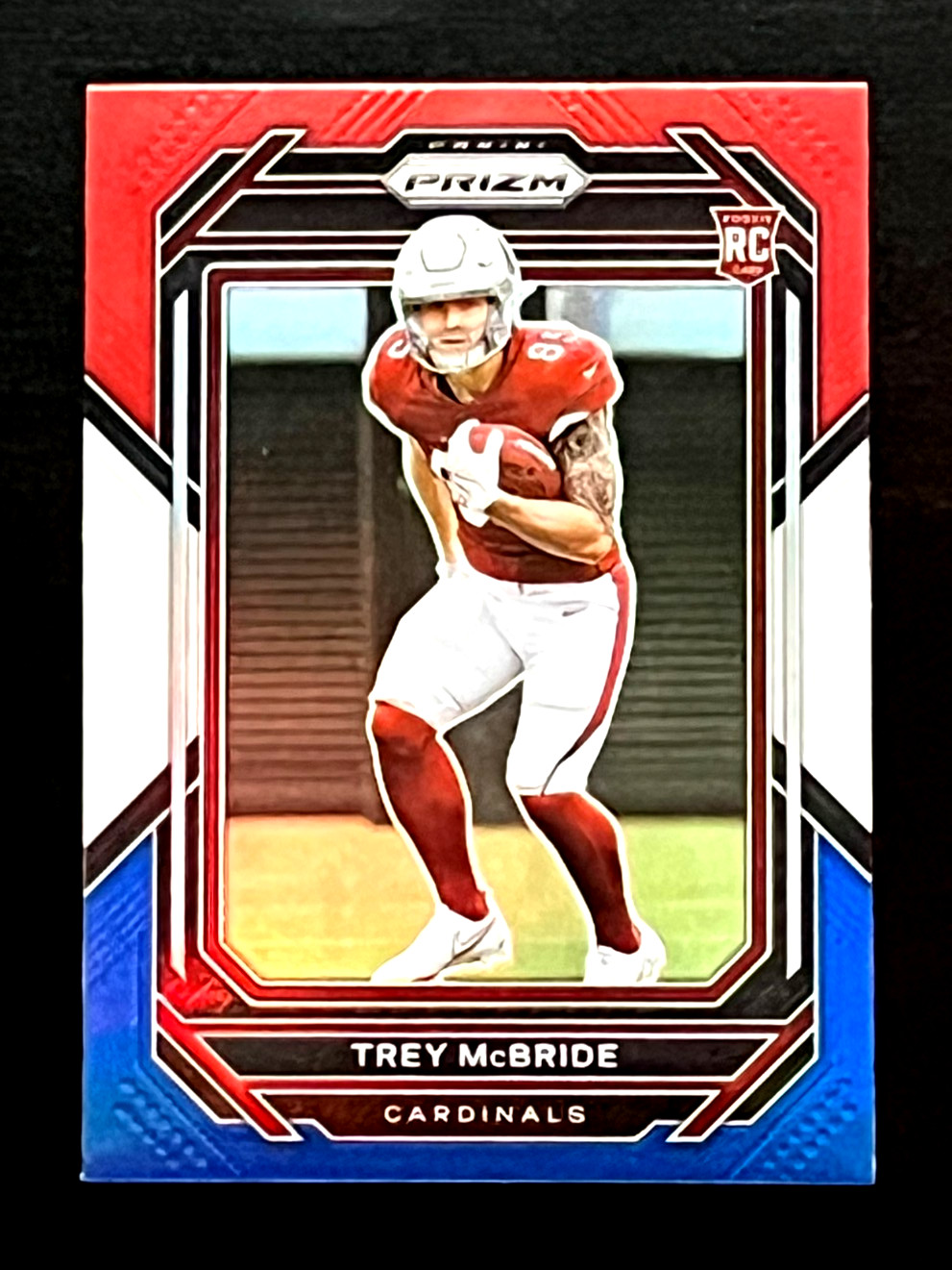2022 Panini Prizm Trey McBride RC Red White Blue Prizm Arizona Cardinals #327