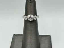 TACORI Sterling Silver 3-Stone CZ Diamonique Engagement Ring