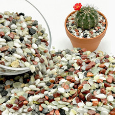 Gravel for Plants, 3/8 Inch Pebbles Polished Decorative Aquarium Gravel - Small