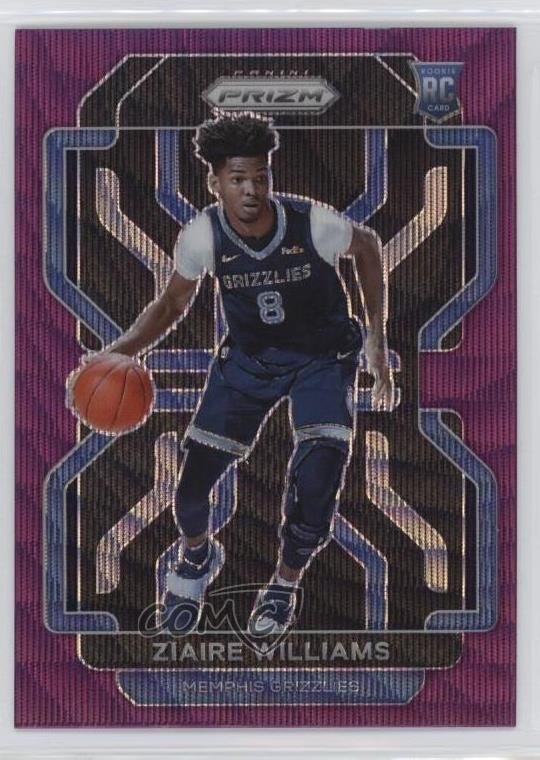 2021-22 Panini Prizm Purple Wave Prizm Ziaire Williams #313 Rookie RC