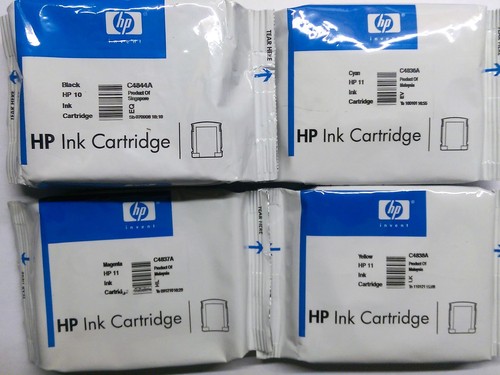 4 x original HP original 10 11 C4844A C4836A C4837A C4838A Tintenpatronen o.V. - Bild 2 von 2