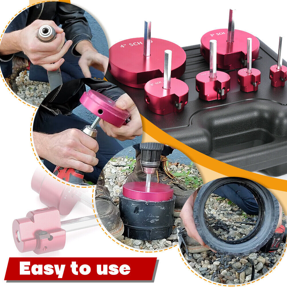 Kit De 6 Alésoirs Pour Tuyaux Plastique - Outil De Nettoyage De Raccords - Marque Autopartszone - Neuf