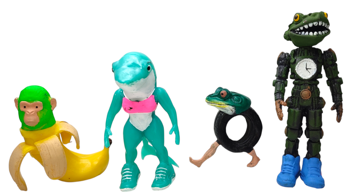 ITALIAN BRAINROT フィギュア 4体セット 3D Printed Italian Brainrot Figurine Set – Poseable Tralalero