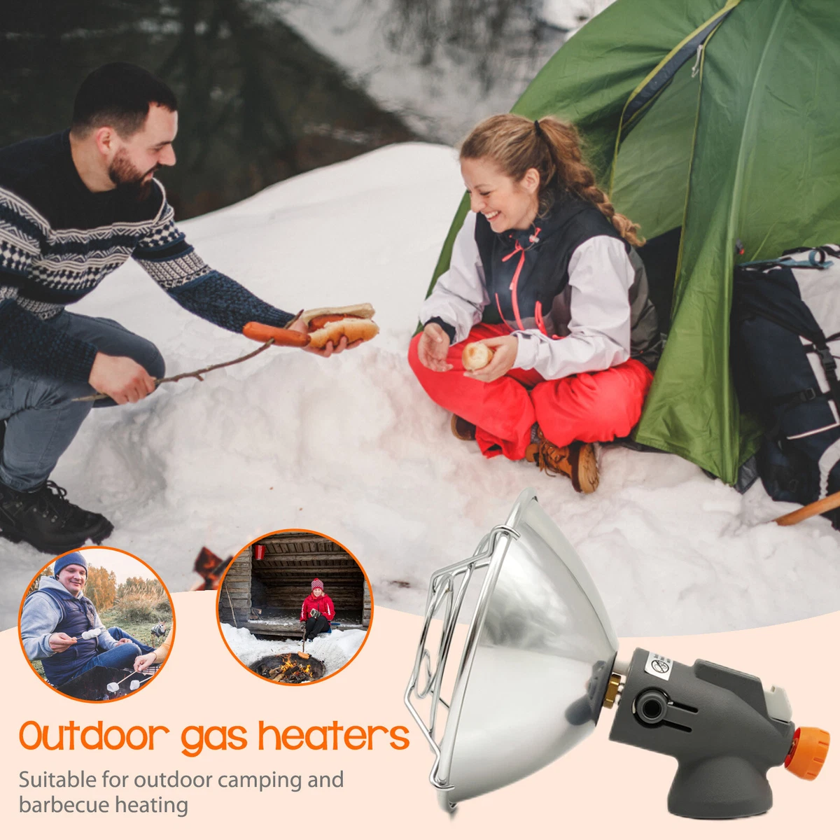 Portable Gas Heater Reusable Winter Tent Warmer Lightweight Outdoor Warming  Tool | eBay