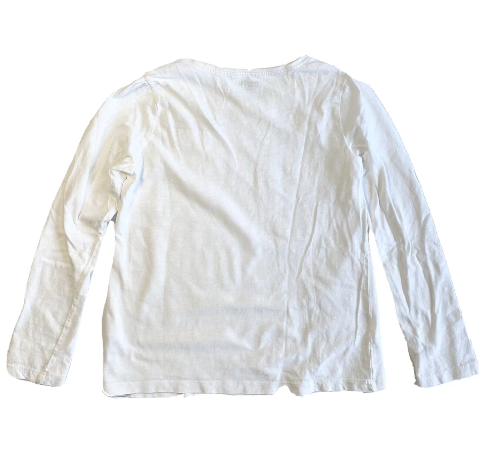 Camiseta Crazy 8 Blanca Manga Larga con Lentejuelas Doradas Niñas Talla L (10-12) Foto 2 de 3