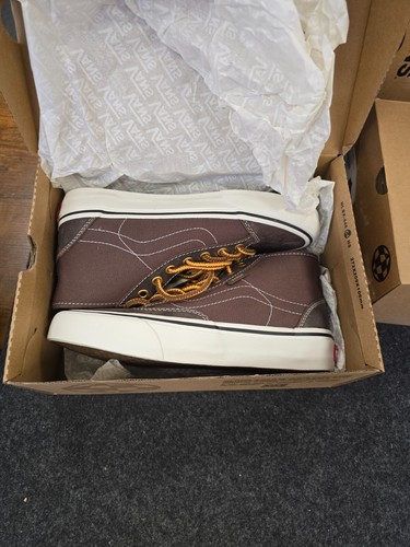 Vans trainers size 4 UK Brown - Unisex - Harry Bryant Destruct Mid V - BNIB - Picture 10 of 11