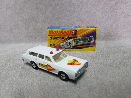 MATCHBOX LESNEY SUPERFAST No55 Merucury Police Car In Excellent Con ORIGINAL BOX