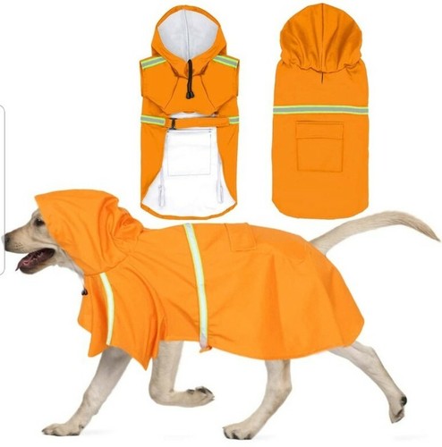 Dog Raincoat for Dogs Hooded Waterproof 