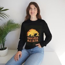Hakuna Matata Sweatshirt, Lion King Crewneck Jumper, Simba Sweater, Timon and