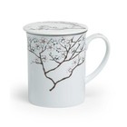 White Cherry Teetasse mit Sieb und Deckel Porzellan