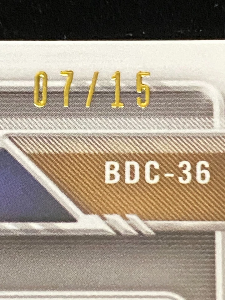 2019 Bowman Chrome Draft Sapphire ANTOINE KELLY 1st Rookie GOLD REFRACTOR #07/15 - Image 3 of 3