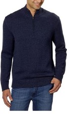 Calvin Klein Men's 1/4 Zip Sweater Navy Amanda