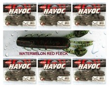 (6) Unopened Bag Berkley Havoc 3 1/2" Skeet Reece Slop Craw Watermelon Red Fleck