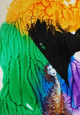 ACEO ORIGINAL COLLECTIBLE ABSTRACT EXPRESSIONISM FIGURE Painting MINIATURE ART