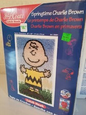 J P Coats Peanuts Springtime Charlie Brown Latch Hook Kit JP Yarn Craft