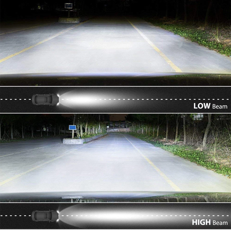 Pair 7"Round Led Headlight H4-H13 Hi/Lo Bulb for Chevy C10 C20 C30 G10 G20 K10 - Image 2 of 4