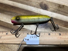 Vintage Unknown Wooden Plunker fishing lure (24395)