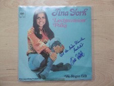 Tina York Autogramm signed 18x18 cm Single "Liechtensteiner Polka"