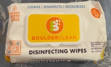 Boulder Clean Disinfecting Wipes, 72 Count Plant Based Cleaner; 1 FULL case