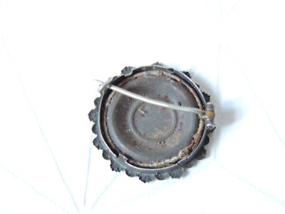 Broche Ancienne Porte-photo En Argent Massif - Décor Fleuri - Bijou Vintage Occasion
