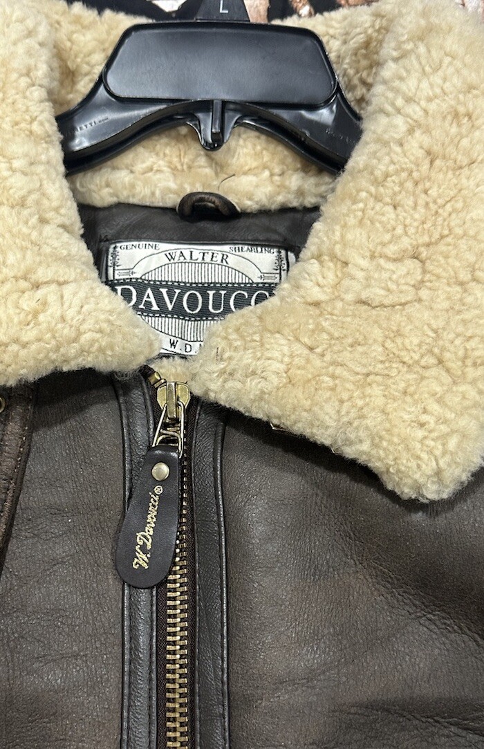 ジャケット・アウター VTG 90s WALTER DAVOUCCI JKT HIPHOP#RAP Vintage Davoucci 89 black tiger leather varsity jacket S | eBay