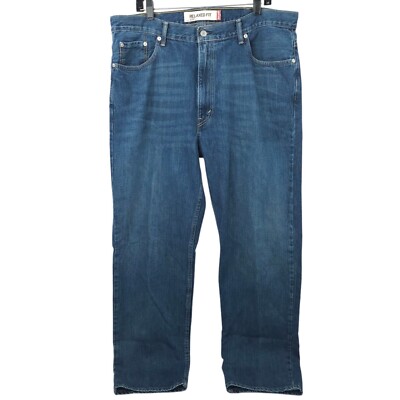 Levis 550 Relaxed Fit Jeans Mens 40 x 33 Dark Wash Tapered Leg Blue Denim