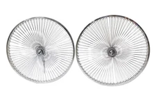 20" Bicycle Wheel Rims Set 140 spokes Rear & Front Chrome Beach Cruiser Lowrider