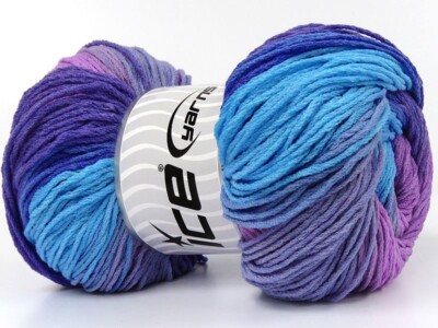 Purples Blues Greys Magic Antipilling Yarn 78388 Ice Yarns Acrylic 100gr 306yd