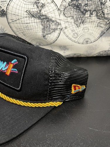 NBA Miami Heat Basketball One Size Fits All Hat Cap New Era Black Mesh SnapBack - Afbeelding 5 van 12