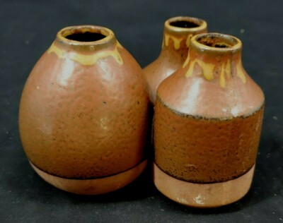 VINTAGE ~ Counterpoint of San Francisco ~Made in Japan Triple Vase in Earthtones