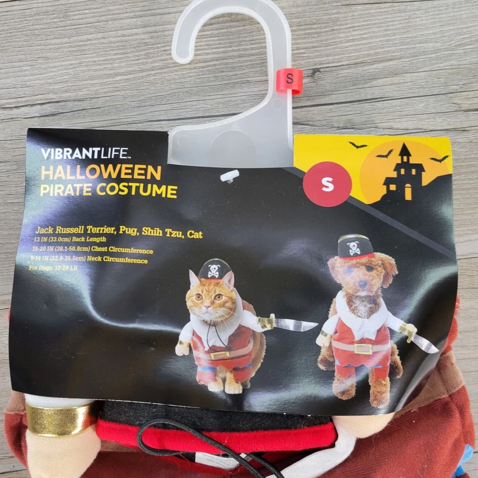 Disfraz de perro pirata Vibrant Life talla S Foto 3 de 4