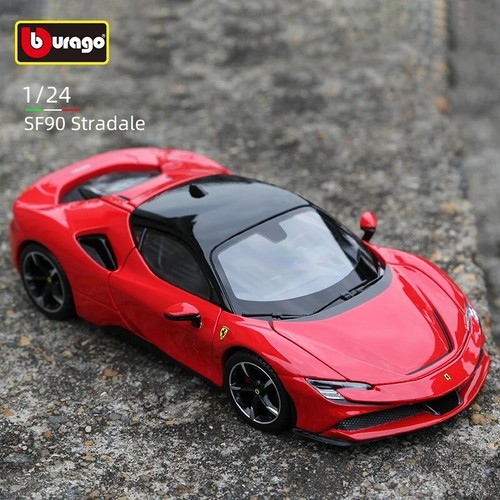 Coche modelo Stradale 1:24 Ferrari SF90 negro con características - Imagen 3 de 8