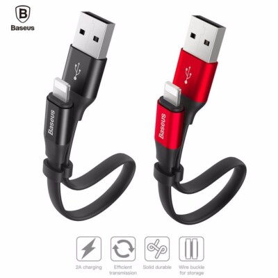 Baseus USB Data Sync 2A Fast Charging Cable 23cm For iPhone
