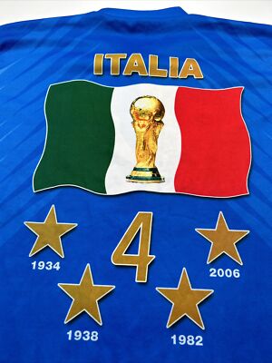 2006 World Cup Champion Del Mondo Italia Jersey Shirt Size Large