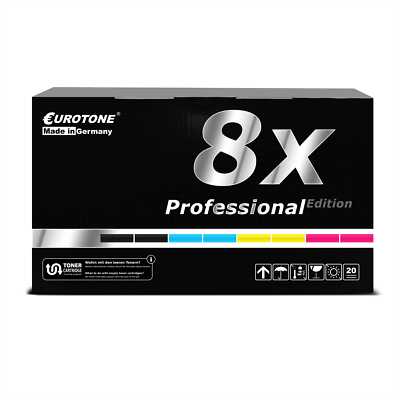 8x Eurotone PRO Patrone f�r Kyocera FS-C-5016-N FS-C-5016-DTN FS-C-5016-HDN