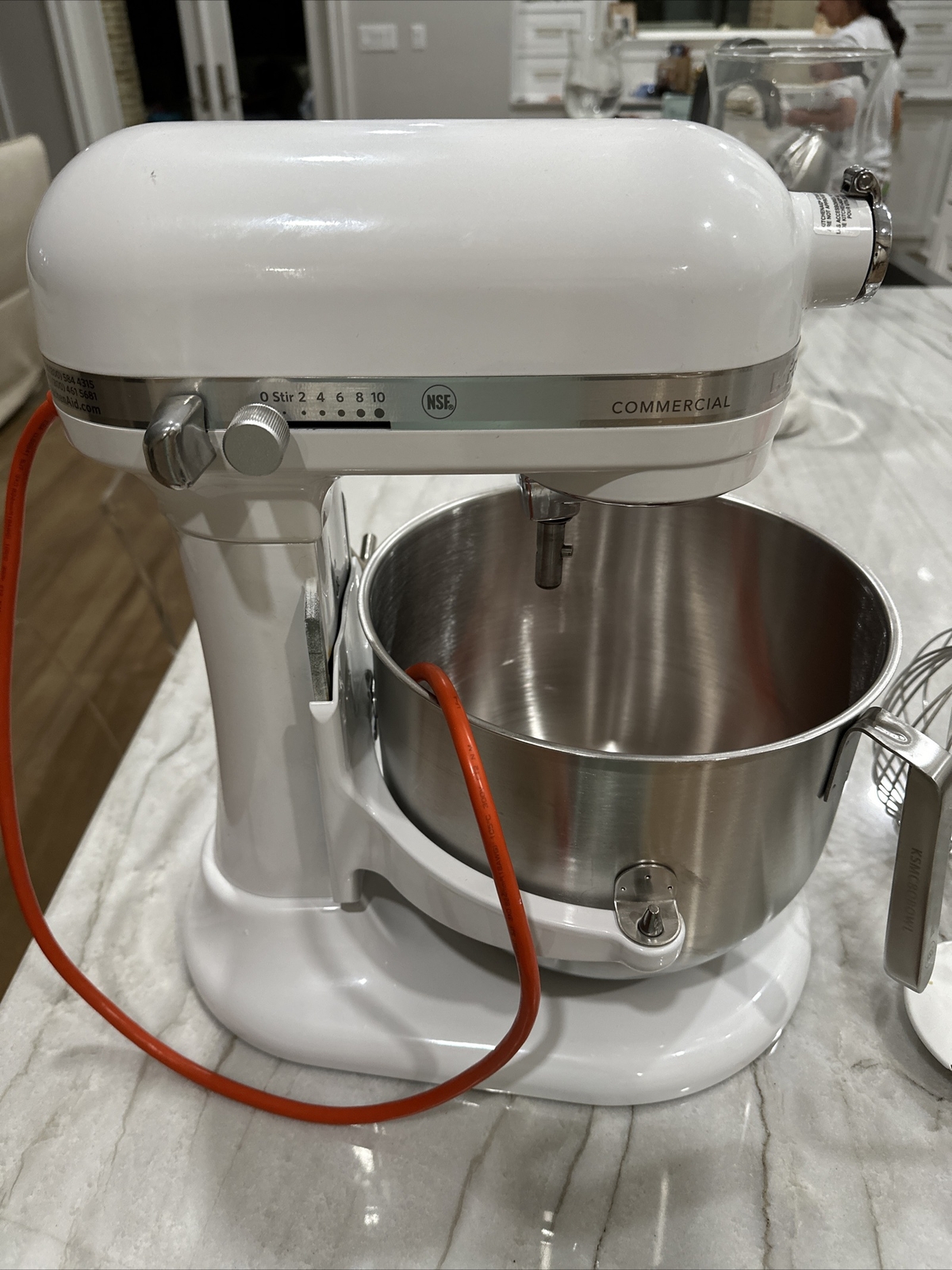 KitchenAid KSM8990WH NSF Certified Commercial Series Stand Mixer