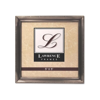 Lawrence Frames Antique Pewter 5x5 Picture Frame - Bead Border Design 11555