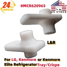 2PCS Refrigerator Vegetable Tray Crisper Drawer Wheel Mount For LG L&R#MCR620965